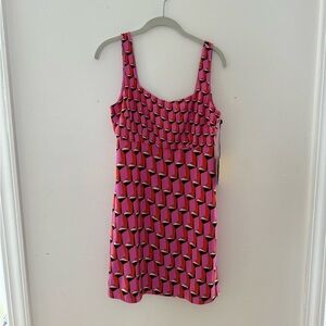 Pink and orange DVF dress